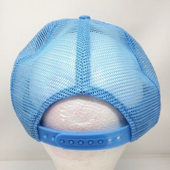 Vintage Montreal Canada Snapback Hat Mesh Trucker Cap 90s Maple Leaf Blue White - Picture 6 of 9